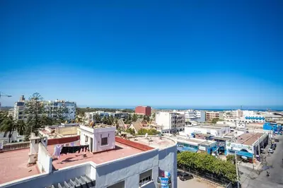 a view of the city from the roof of a building at Modern Charm at Le Joyau du Parc in Mohammedia