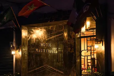 a sign that says hotel mauritania on a building at Hôtel Mauritania in Casablanca
