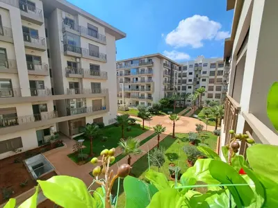 a view from the balcony of an apartment building at Studio Casablanca aéroport nouaceur in Nouaceur