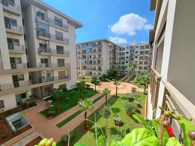 an apartment view from the balcony of a building at Studio Casablanca aéroport nouaceur in Nouaceur