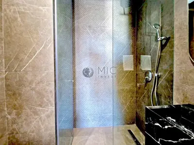 a shower with a glass door in a bathroom at The Besty Ocean Suite-By Ayla Stay in Casablanca