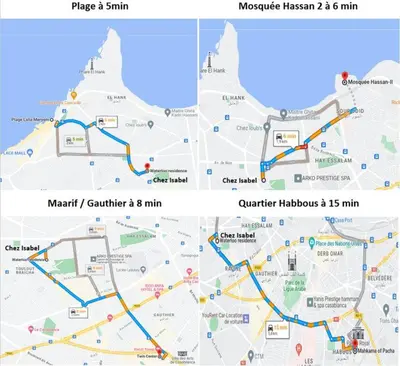 a map of the streets of montmartre in paris at Jade - Appartement Luxe - Casablanca in Casablanca