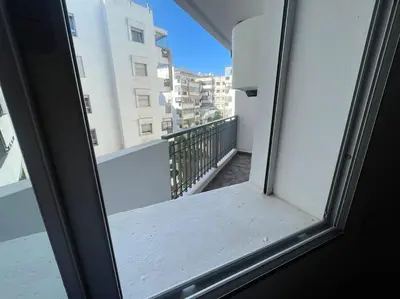 a view of a balcony from a window at Studio La gironde in Casablanca