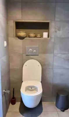 a bathroom with a white toilet in a stall at #23 New Charming Casablanca Retreat/keyless door in Casablanca