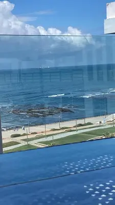 a view of the ocean from the road at Atlantic Suite View 2 in Casablanca