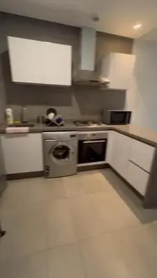 a kitchen with a stove and a sink in it at Jasmine's house in Casablanca