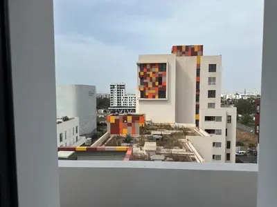 a view of a city with tall buildings at Appartement Casa Finance City in Casablanca