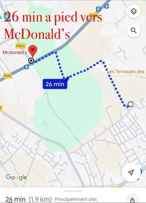 a map of aoped versus mddombolis at Appartement à Louer à Casablanca in Casablanca