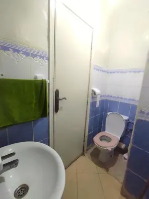 a bathroom with a toilet and a sink at Appartement familial calme 3 min à Casanearshore in Casablanca