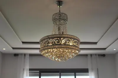 a large chandelier hanging from a ceiling at Paradise 11 in Pont Blondin