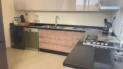 a kitchen with a sink and a dishwasher at Villa Elia in Tamaris