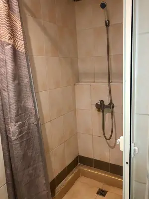 a bathroom with a shower with a glass door at Casablanca in Casablanca