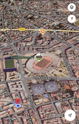 a map of a baseball game with a map of a ballpark at Central, confort & luxueux 1room - quartier Princesses in Casablanca