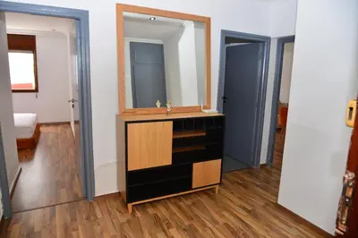 a bathroom with a sink and a mirror at Superb appartement au centre ville in Rabat