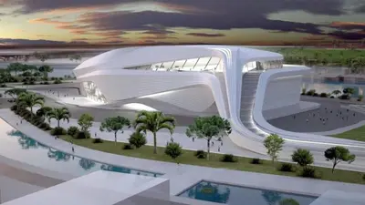 a rendering of a building with a pool at Studio l'Escale D'Agdal in Rabat