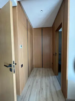 an empty room with wooden walls and a ceiling at Sublime Résidence - Dreamy Appartment 1BR in Maarif