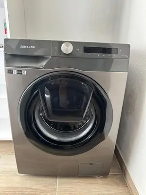 a washing machine with a bowl on top of it at Spacious Apartment 3BR by CH Hay riad, Rabat in Rabat