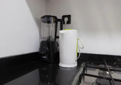 a blender sitting on a counter next to a stove at R104- Luxurious Penthouse with Incredible Sea View in Casablanca
