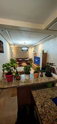 a group of potted plants on a counter in a room at Luxury apartment in a prime location and quiet in Casablanca