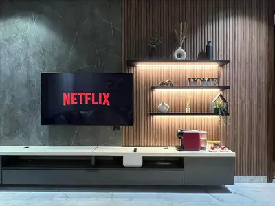 a netflix sign on the wall of a store at Urban Chic Suite Casablanca city centre - Parking Gym in Casablanca