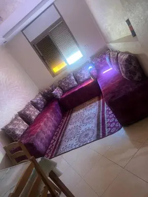 an overhead view of a living room with a couch at Appartement a settat in Settat