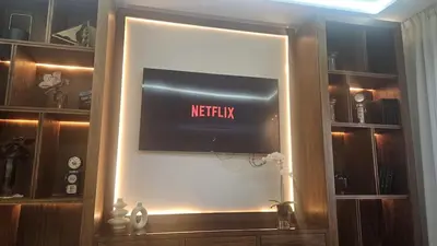a television on a wall in a room at Ultimate ocean luxury in Tamaris