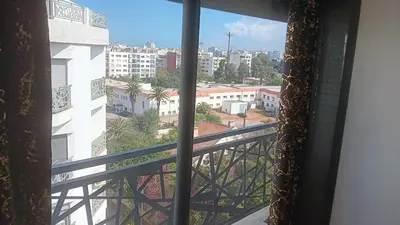a window with a view of a city at Downtown delight studio in Casablanca
