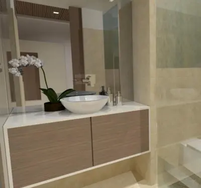 a bathroom with a bowl sink and a shower at Kenzi Sidi Maarouf in Casablanca