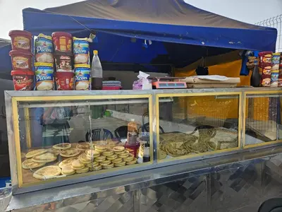 a food cart with a bunch of food on display at vacance à Mansouria P Banus in Mansouria