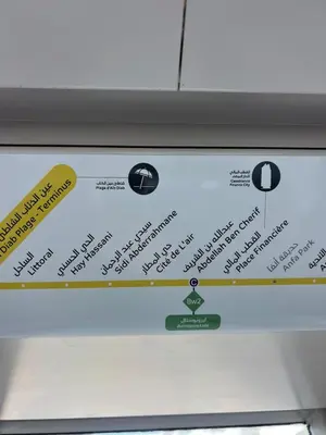 a sign on the top of a microwave at Appartement Casa finance city Studio Haut standing in Casablanca