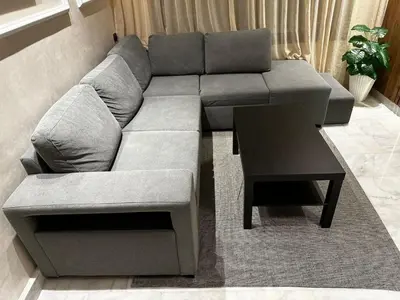a living room with a couch and a coffee table at Maarif in Casablanca