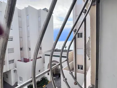 a view from the balcony of a building at Beachfront apartment in Rabat