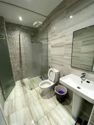 a bathroom with a toilet and a sink and a shower at Riad sultan in Casablanca