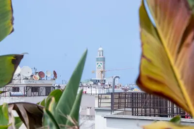a view of a building from a roof with plants at VIVASTAY Casablanca -Corniche Le claridge Emerauld with gym and rooftop in Casablanca