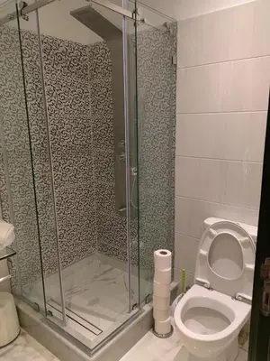 a bathroom with a shower and a toilet at studio casa in Casablanca