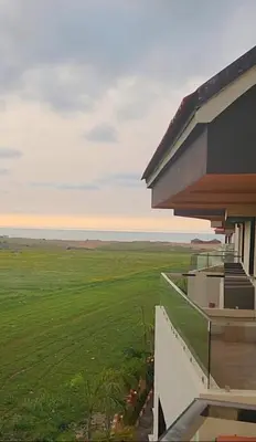 a view from the balcony of a house at Sweethome in Bouznika