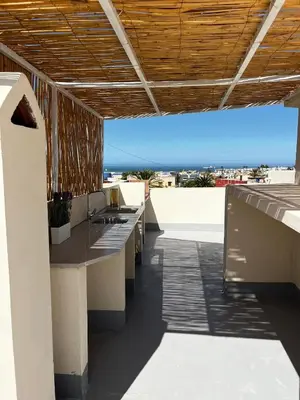 a view from the roof of a building at Modern House private Pool, Rooftop & beach view in Mohammedia