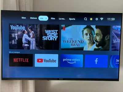 a television screen with several movies on it at Panorama sur l'infini in Casablanca