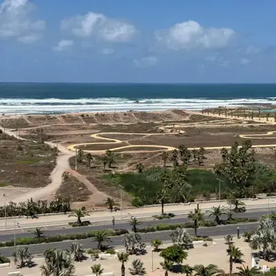 Zen garden by sea