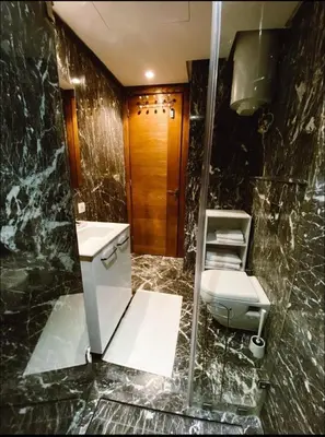 a bathroom with a sink and a toilet at Concept Studio-valfleuri in Casablanca