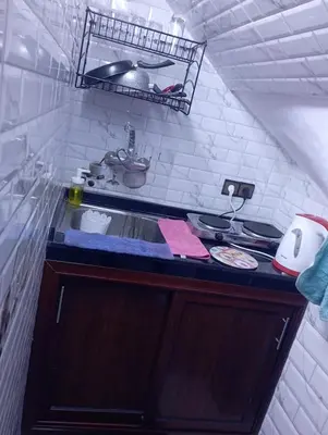 a kitchen with a sink and a counter top at Appartement Authentique & Moderne au Cœur de la Médina in Casablanca