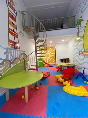 a room with a play room with a play equipment at M'ocean Sea View Apartment by 7AV Hotels in Mohammedia
