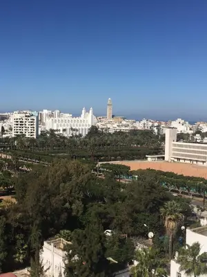 a cityscape of a city with buildings and trees at Le 135 appart hotel in Casablanca