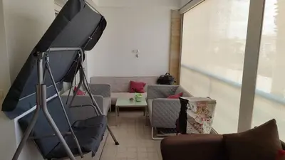 a view of a living room with a camera at Résidence balnéaire casablanca in Dar el Maïzi