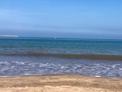 a view of the ocean from the beach at Chambre cosy en bord de mer in Mohammedia