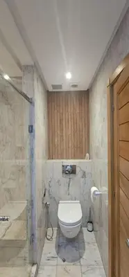 a bathroom with a toilet and a shower at Casablanca in Casablanca