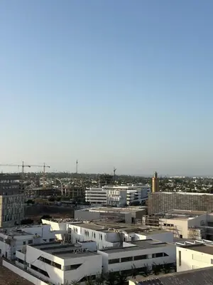 an aerial view of a city with buildings at Business Travel - Luxury 1 BD Flat - Casablanca Finance City in Casablanca
