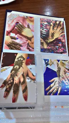 a collage of pictures of a woman with henna on her hands at Cozy Room with Private Bathroom and Balcony in Casablanca