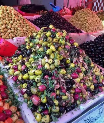 a pile of fruit on display at a market at Cozy Room with Private Bathroom and Balcony in Casablanca