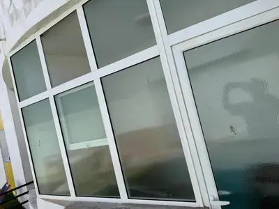 a group of windows on the side of a building at Modern appartment in Casablanca